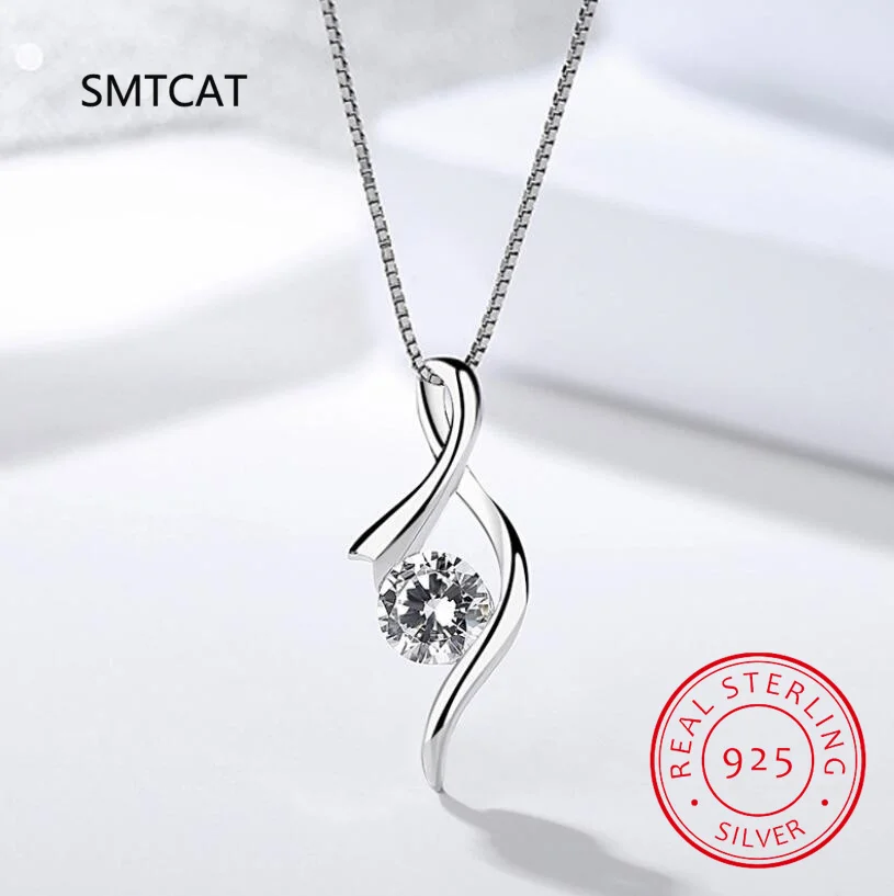 1CT Moissanite Necklace Lab Diamond Forever Love Pendant Necklace for Women Girls Anniversary Wedding Christmas Gift Jewelry