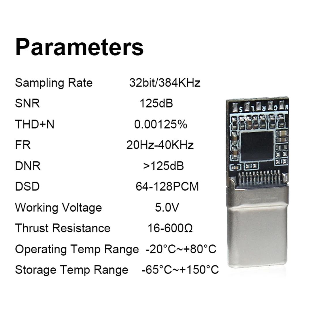 (A75T) CS46L41 칩 PCM384KHz DSD128 600Ω Type-C 디지털 오디오 헤드폰 플러그 DAC 디코딩 커넥터 어댑터