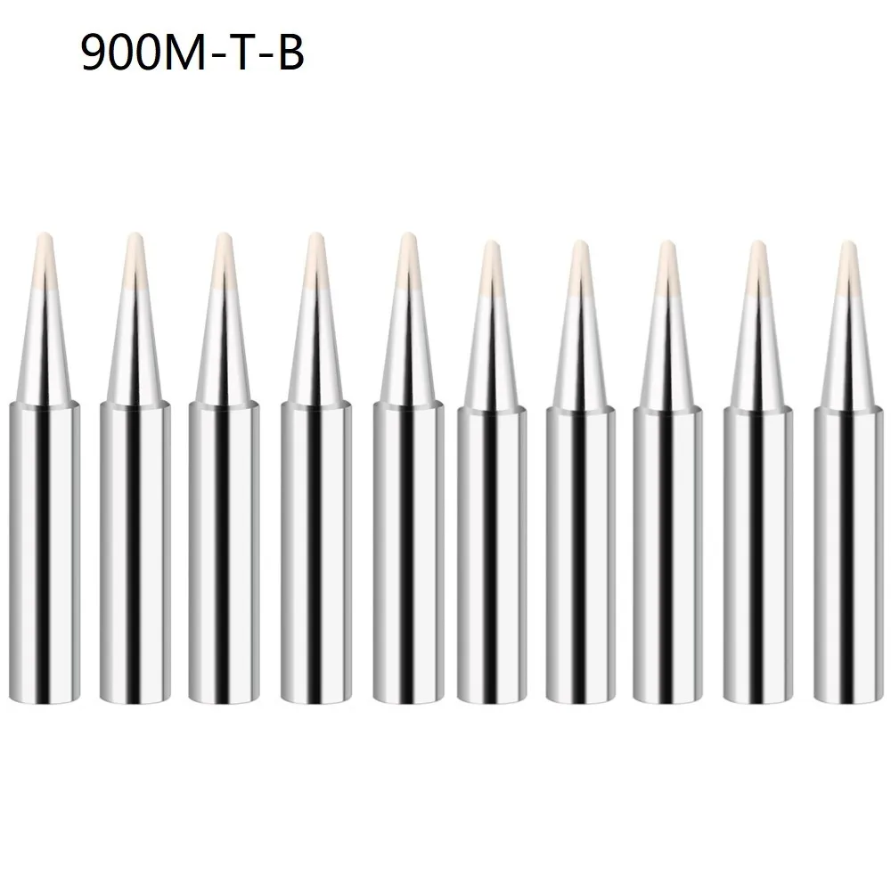

10pcs 900M-T Soldering Iron Tips Lead Free Welding Tips Head 900M-T-I/IS/K/SK/1C/2C/3C/4C/0.8D/1.6D/2.4D/3.2D