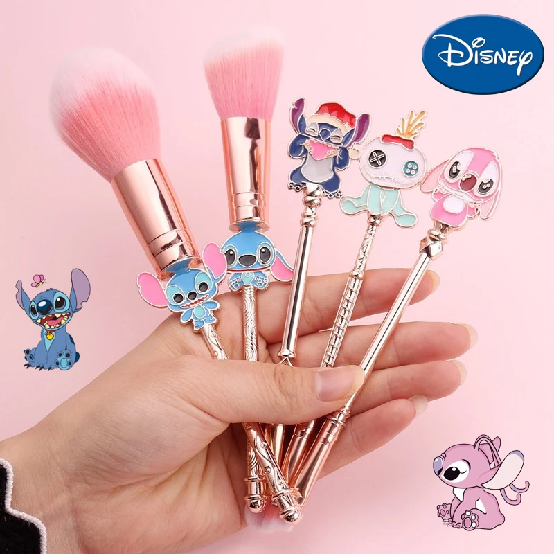 5pcs Disney Stitch Set di pennelli per trucco animazione per donne