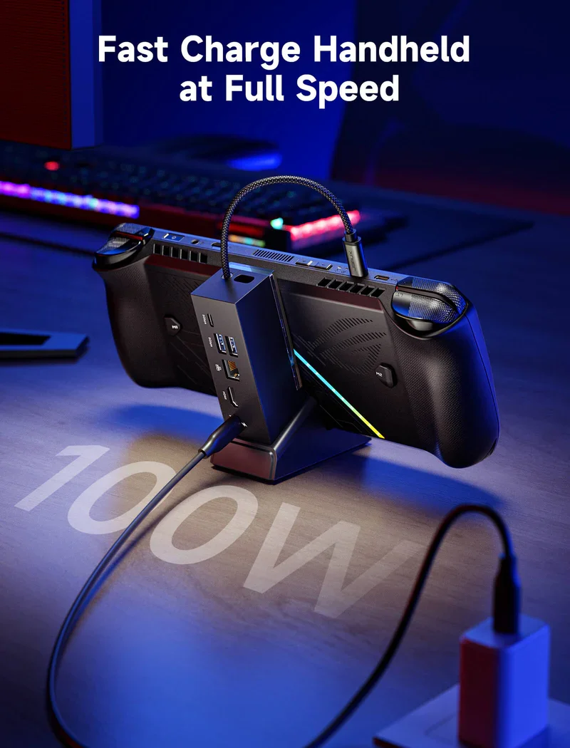 Docking Station 6-in-1 Con Ventola Per Asus ROG Ally – HDMI 4K, Ethernet, USB 3.0 - 4