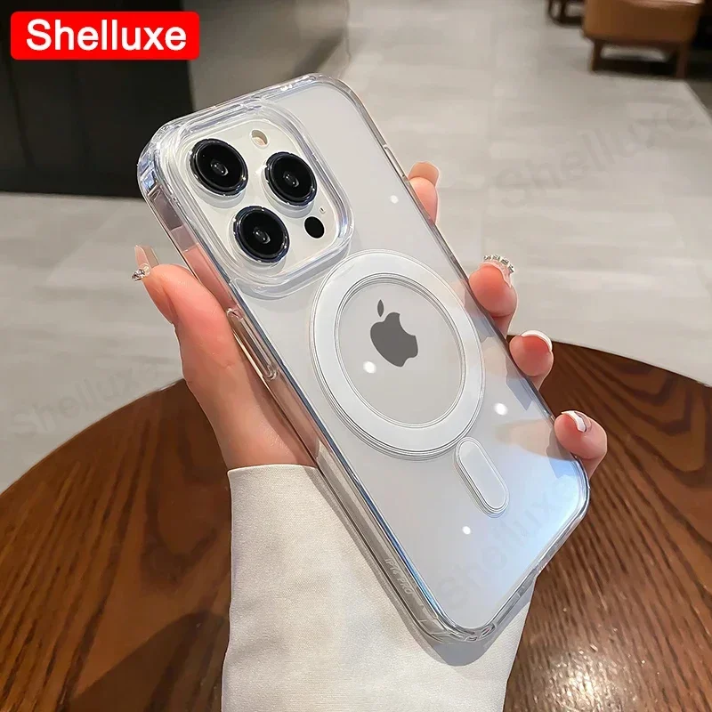 Magesafe Magnetic Transparent Wireless Charge Case for iPhone