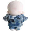 10cm chubby baby clothes cute celebrity dolls suitable for doll clothing denim sets 3