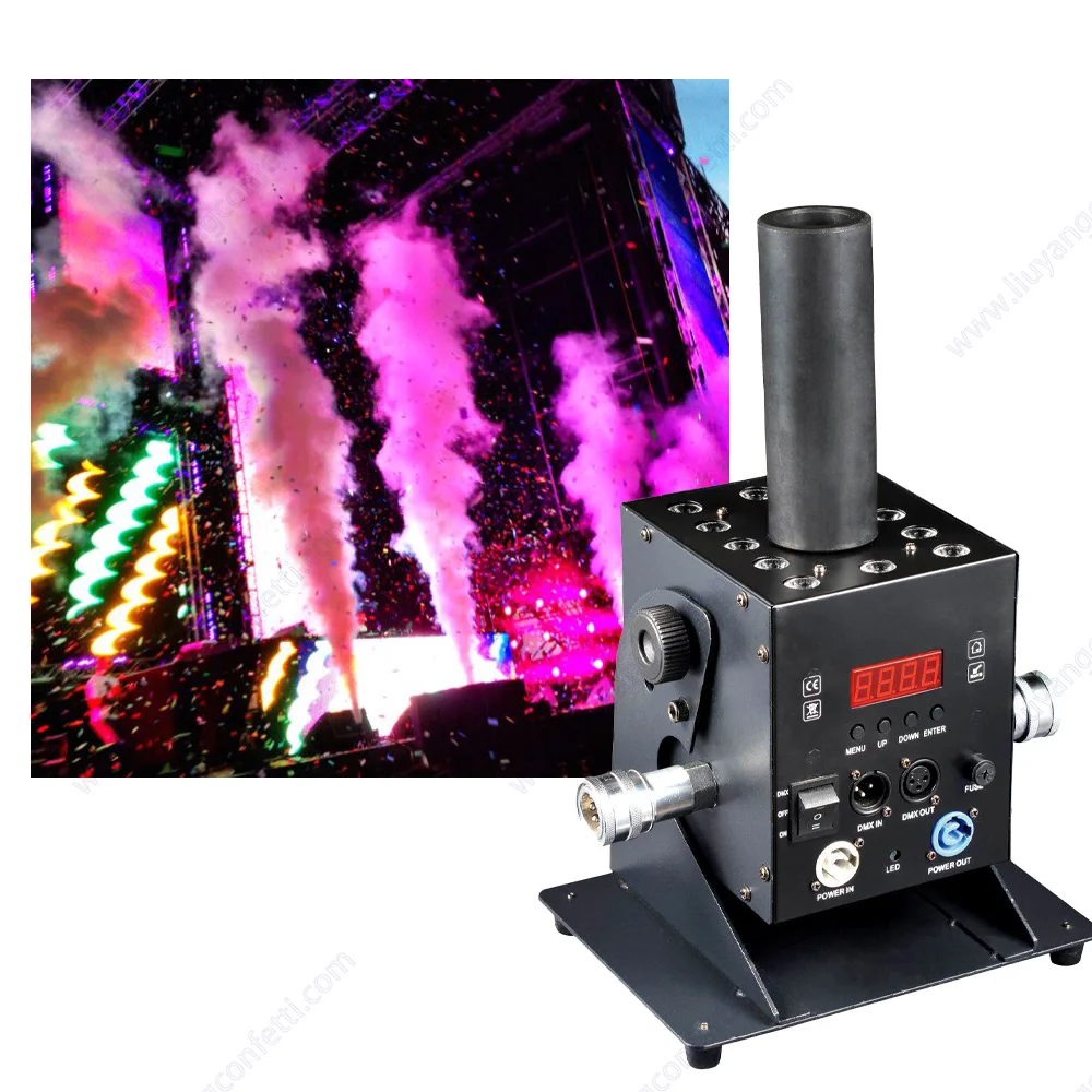 Dmx Stage Special Effects 12*3w Rgb 3in1 Co2 Jet Machine Dmx512 Led Smoke Fog Wedding Event Party Light Dj Disco Nightclub FX