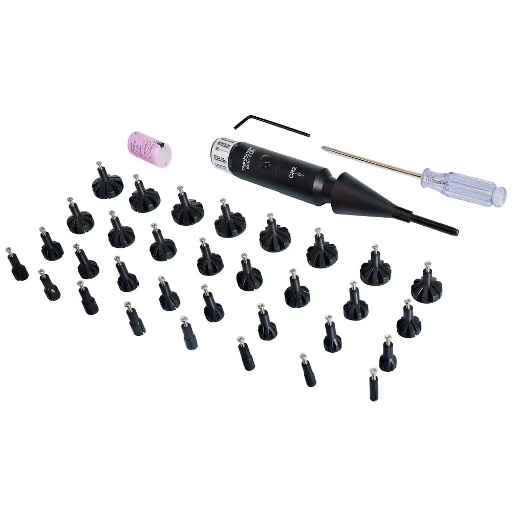 WestHunter Laser Bore Sight Kit with 32 Adapters 0.17 to 12GA Red or Green Bright Bore Sighter Laser with Button Switch