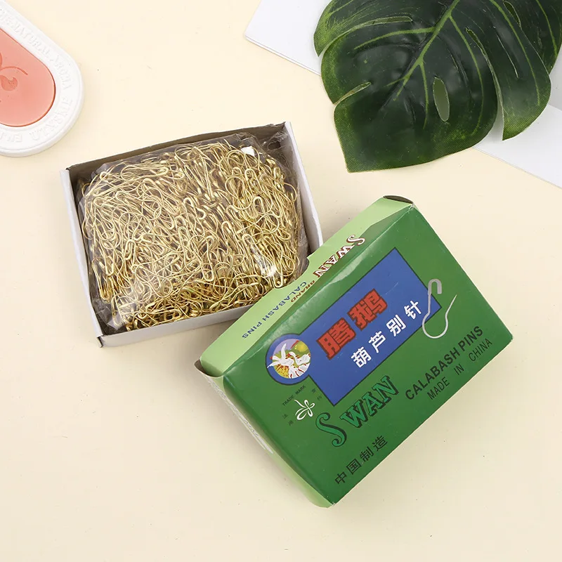 1000개 전구 모양 핀 - 금속 조롱박 핀, 니팅 스티치 마커, 바느질 의류 DIY 공예용 배 모양 핀