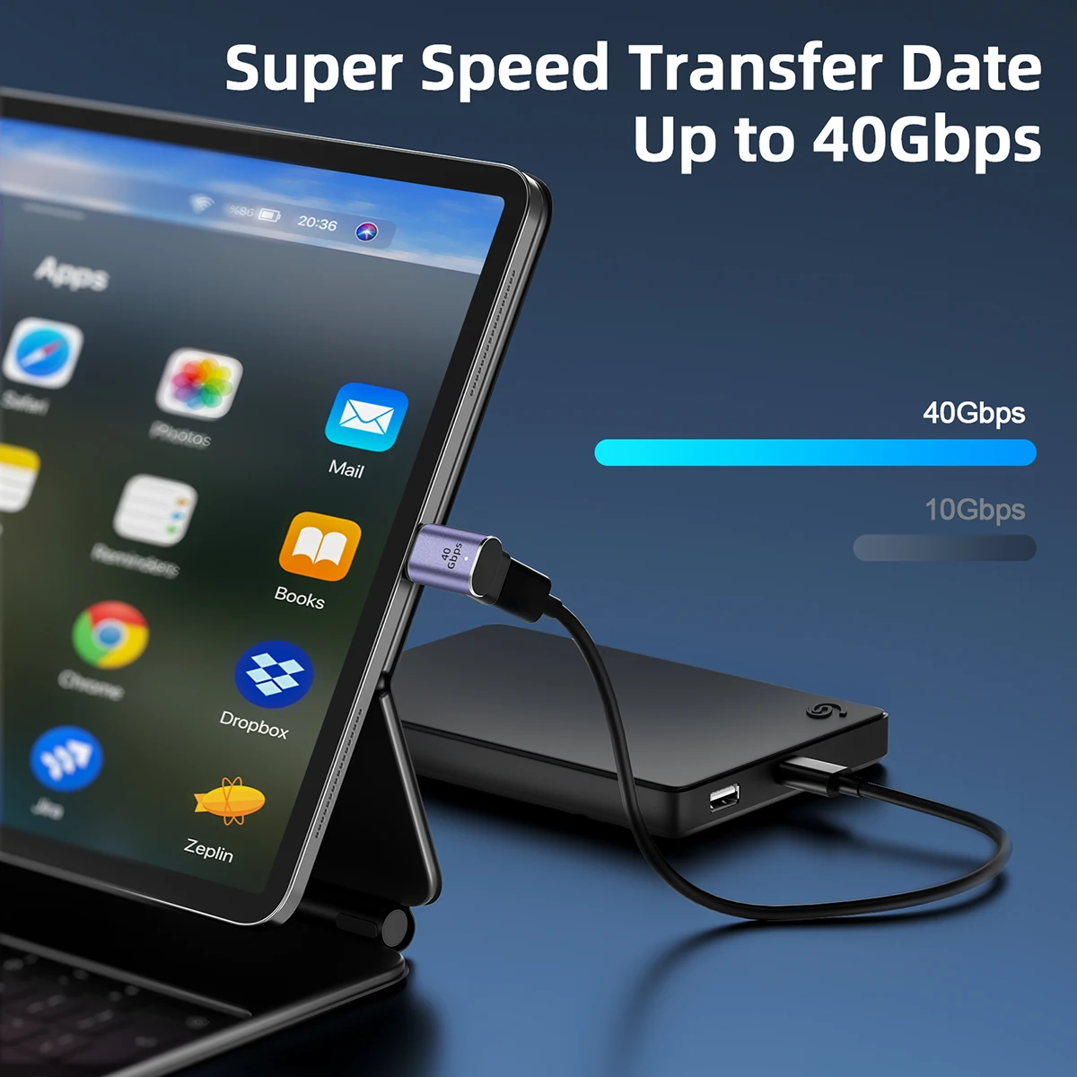 Elbow USB Type C to Type C Magnetic Adapter Fast Charge Converter Cable Thunderbolt3 40Gbps PD 100W 24Pin USB 4.0