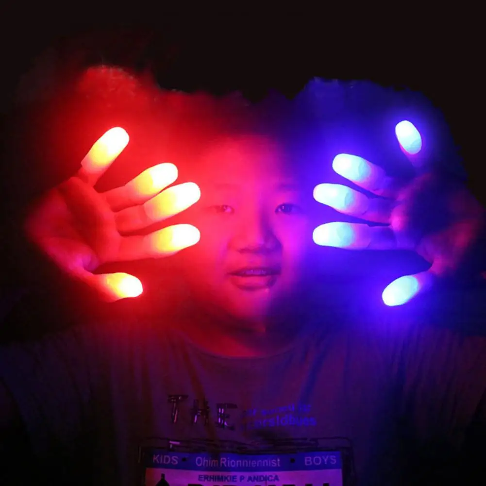 Children Toys 2Pcs Thumb Finger Light Magic Thumbs Led Flashing for Adult Magic Trick