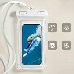 Waterproof Phone Case with Durable Seal and Floating Airbag - PVC (WHITE)