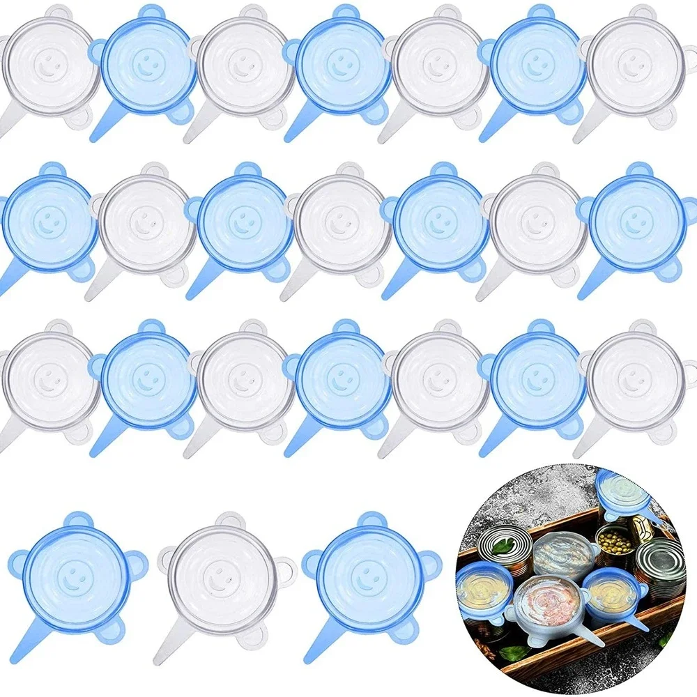 Pack of 20 Silicone Stretch Jar Lid for Food Storage