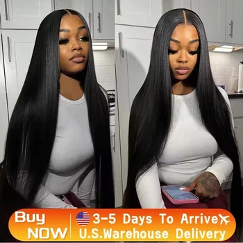 Bone Straight Hd Transparent 13x6 Lace Frontal Wig Brazilian 30 40 Inch 200 Density 13x4 Hd Lace Front Human Hair Wigs For Women 1
