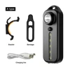 Mini LED Flashlight USB Rechargeable Bike Light Portable Pocket Flashlight Keychain Lamp Bicycle Taillight Flash Warning Light 6