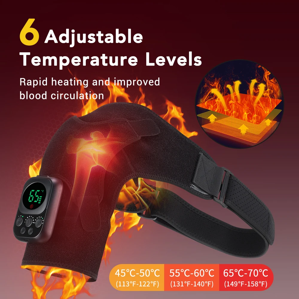 Heating Shoulder Massager with Vibration & App Control