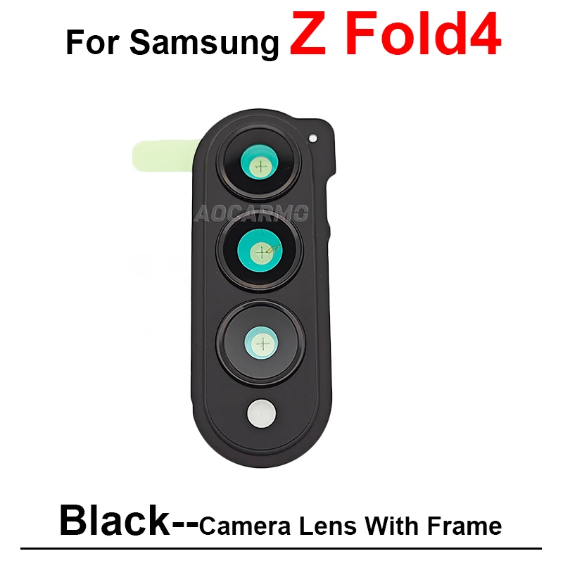 Rear Back Camera Lens with Frame Replacement Part for Samsung Galaxy Z Fold Series