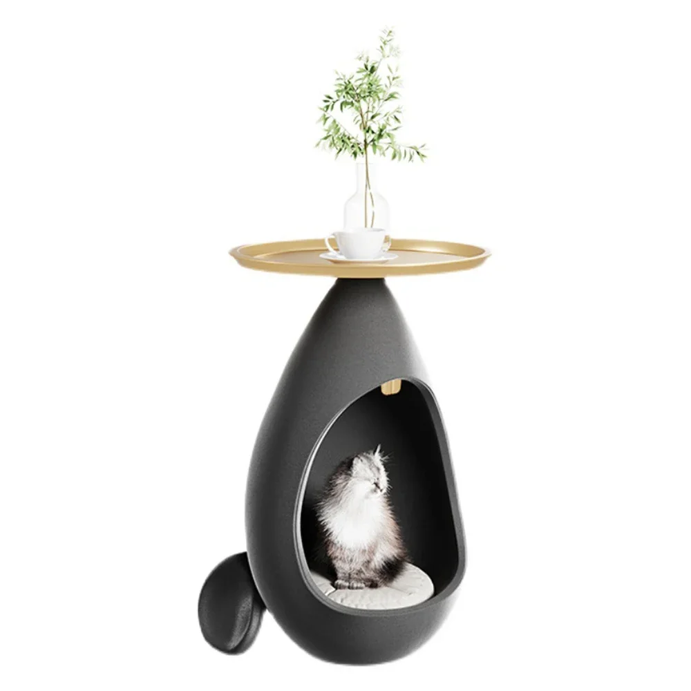 

Nordic Light Luxury Creative Table Cat Nest Simple Metal Side Table Living Room Sofa Side Cabinet Coffee Table Pet Furniture