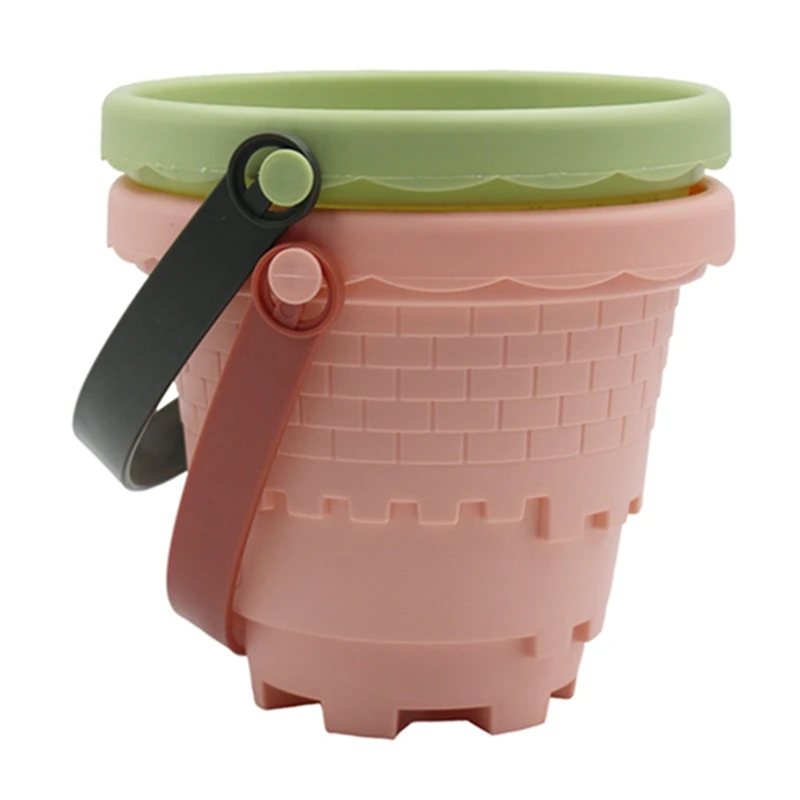 6PCS Beach Toys Beach Castle Bucket Shovel Rake Mold Digging Sand Kit Parent-Children Interactive Summer Outdoor Toys for Kids 3