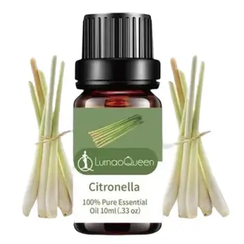 1pc Citronella,bergamot, Sandalwood, Peppermint Essential Oil For Diffusers Aromatherapy Sleep Meditation Candles & Massage 2