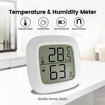 Mini LCD Digital interior conveniente Sensor de temperatura medidor de humedad instrumentos termómetro higrómetro temperatura