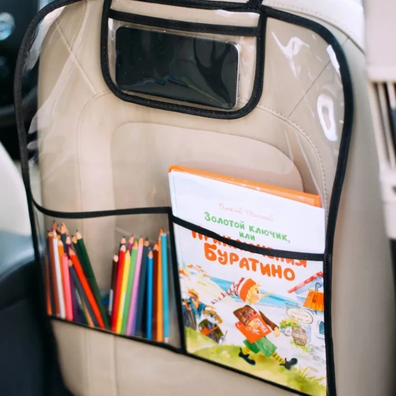 Protective Car Seat Back Cover for Kids - Kick Mat and Dirt Shield Accessory