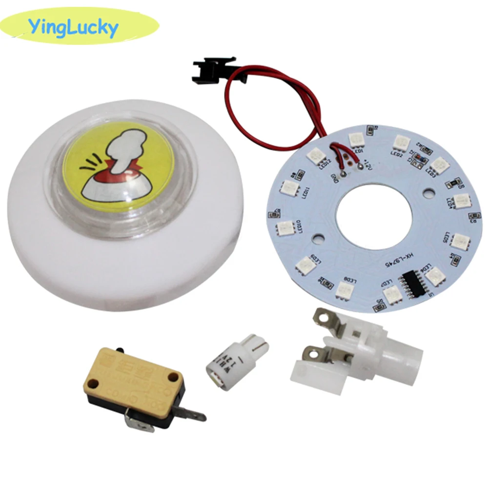 10pcs 76mm 아케이드 LED 버튼 12V 전구 마이크로 스위치 크레인 기계, 아케이드, 자동 판매기에 대 한 다채로운 조명 버튼