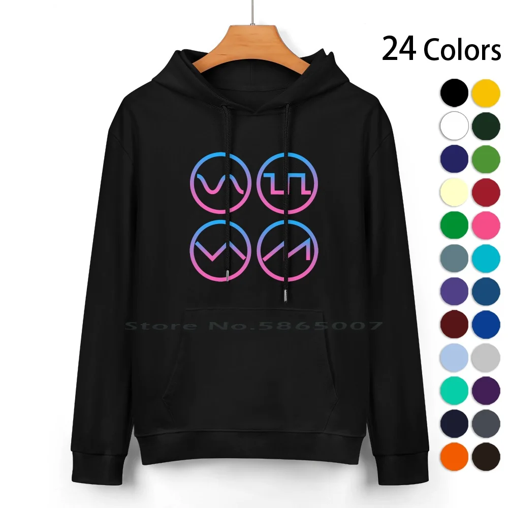 

Synth Waveform Synthesizer Pure Cotton Hoodie Sweater 24 Colors Synthesizer Modular Synthwave Nerd Musician Composer Producer