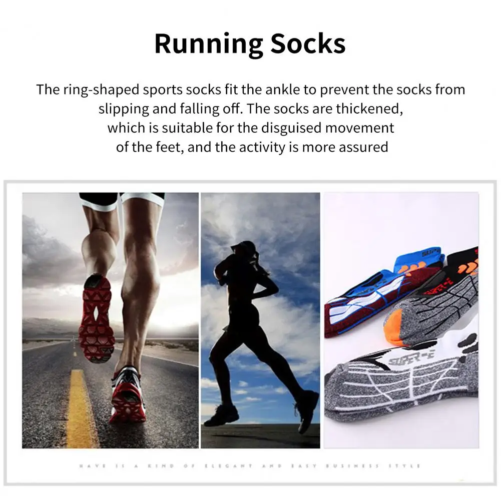 1 Pair Sport Ankle Socks Comfy Elastic Shock-proof Unisex Running Knitted Socks Running for Badminton running socks