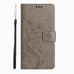 Charming Butterfly Girl Flip Wallet Card Holder Phone Case - 6Plus or 6S Plus (Grey FA)
