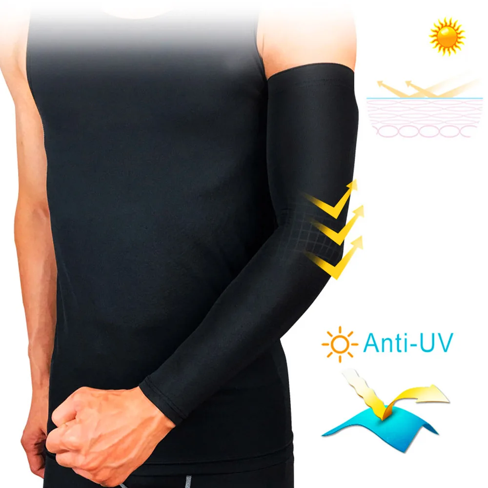 Sun Protection Sleeves Cycling Arm Covers Arm Cooling Sleeves Cut Resistant Arm Sleeves Arm Compression Sleeves Bike Arm Sleeves 1Pcs Unisex Arm Sleeves UV Protection Golf Sun Protection Arm Cooling Sleeve Sports Cooler Anti-slip Skin for Cycling