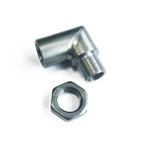 Universal Car Modification Exhaust Pipe Oxygen Sensor Adapter Interface 90 Degree Extension Connector With Nut 2