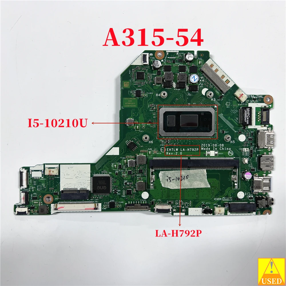 

USED Laptop Motherboard LA-H792P for Acer Aspire 3 A317-51 WITH I5-10210U Fully Tested 100% Work