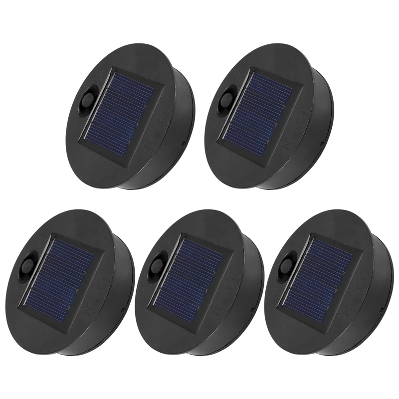 

5 Pack Replacement Solar Light Parts(Top Size 2.76 Inches, Bottom Size 2.36 Inches),7 Lumens Warm White LED Waterproof