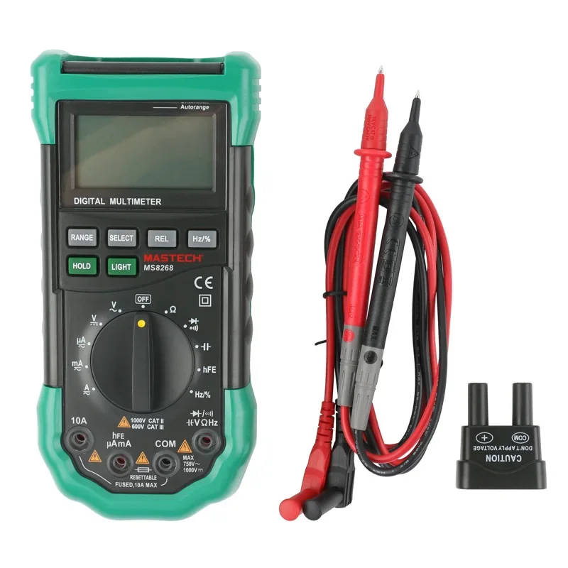 MASTECH MS8268 Auto Range Digital Multimeter AC/DC Voltage Tester ohm Frequency Capacitance Meter diode test