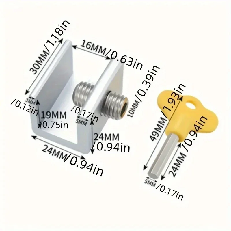 Child Protection Baby Safety Adjustable Sliding Window Locks Stop Aluminum Alloy Security Lock Keys Safety Window Lock