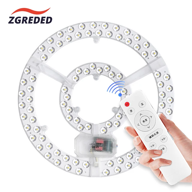 LED 패널 보드 조도 조절 천장 조명, 링 패널, 실내 원형 LED 모듈 조명, 220V 교체 천장 램프 내부 부품