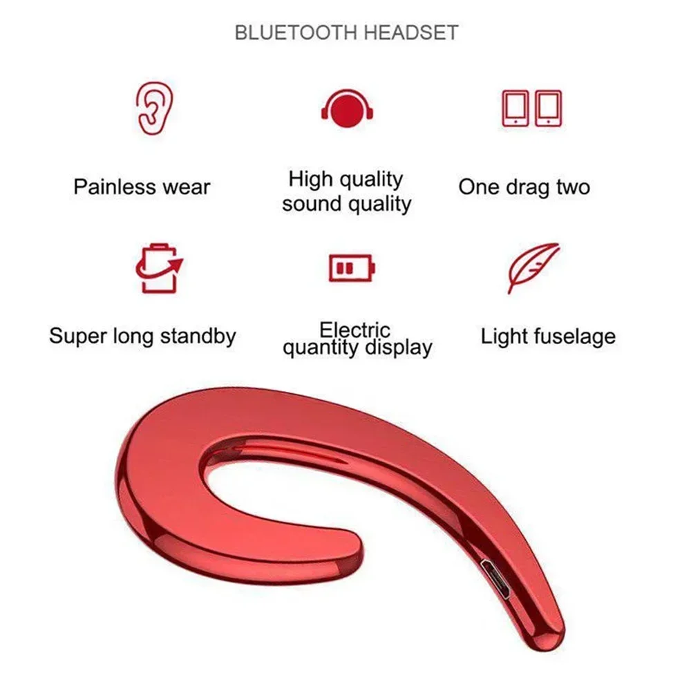 Universal Bone Conduction Earphone Wireless Bluetooth 4.2 Sports Stereo Headset For Laptop Tablet For Xiaomi Iphone 7 8 X