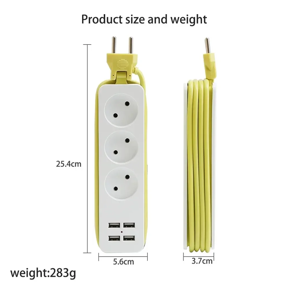 Power Strip Travel Plug Strip EU Plug AC Outlet Multiprise Extension Cord Electrical Socket Network Filter With USB power strip