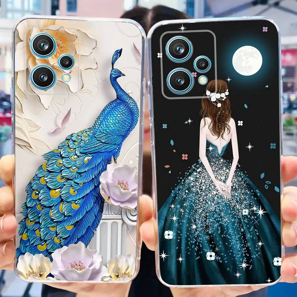 Transparent Flower Silicone Soft Case - Enhanced Protection for Realme 9 Pro & Pro Plus