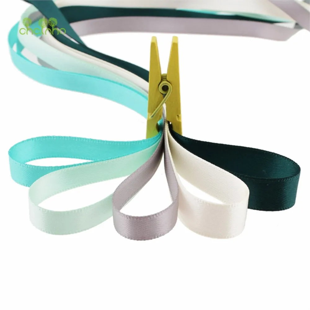 Chainho,Mix Green Ribbon Set,23 Yard/Lot,High quality,DIY Handmade Gift Craft Packing Wedding Hair Accessories Materials,RB15