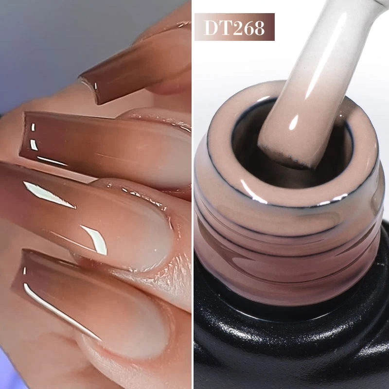7ml Thermal Gel Nail Polish 3 Layers Temperature Color Changing Gel Winter Grey Semi Permanent Soak Off Nails Art UV Gel Varnish - 2
