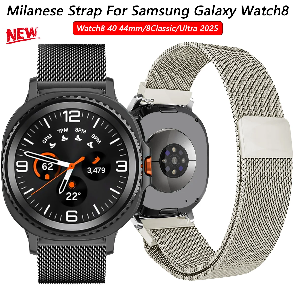 Elegant Stainless Steel Milanese Magnetic Watch Strap Bracelet