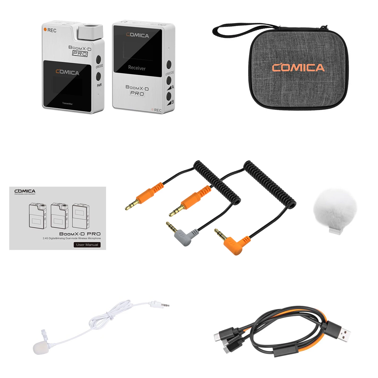 Lavalier Microphone COMICA BoomX-D PRO Wireless - 16GB Storage Noise ...