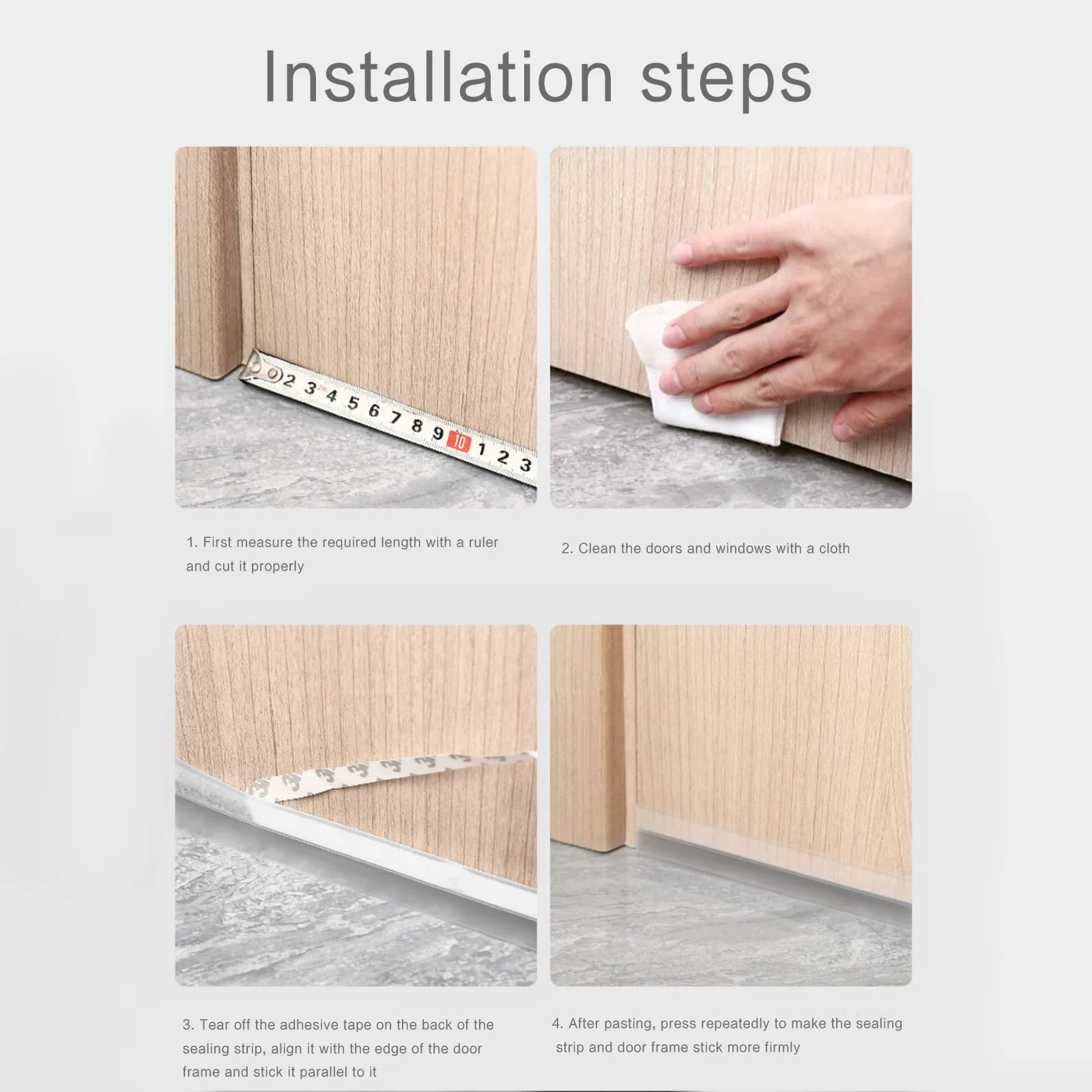 Transparent Windproof Silicone Sealing Strip Bar Door Sealing Strip Seal Material Door Seal Bottom Adhesive