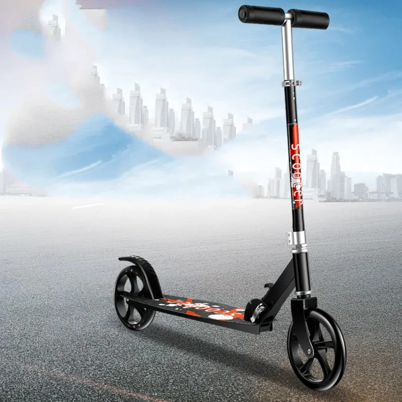 Foldable Scooter for Kid Teen Adult All Iron 200mm Big Wheel City To Work Campus Foot
