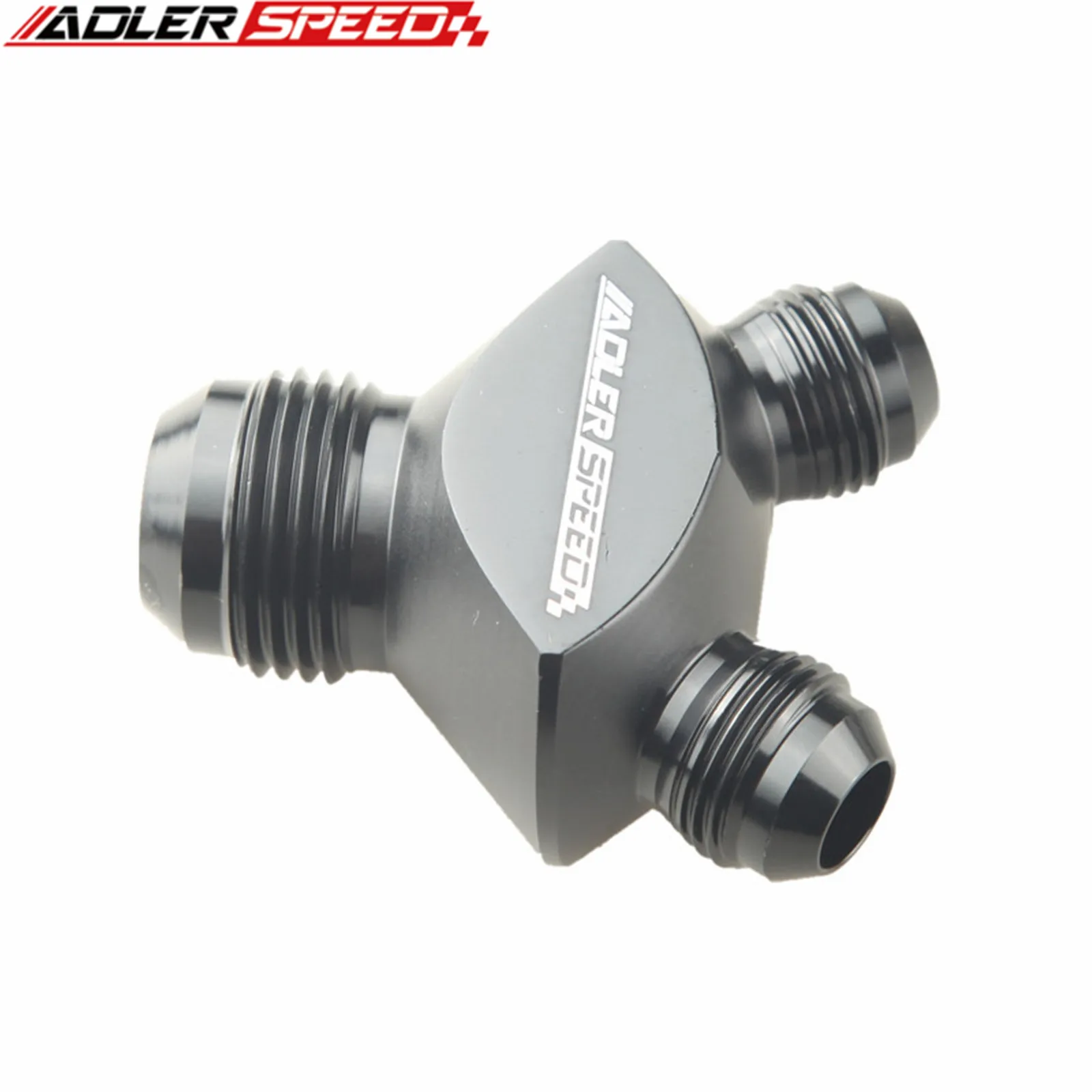 Universal AN3 AN4 AN6 AN8 AN10 AN12 AN16 Aluminum Y Block Adapter Fittings Adaptor Black Y Type Oil Pipe Joint Black