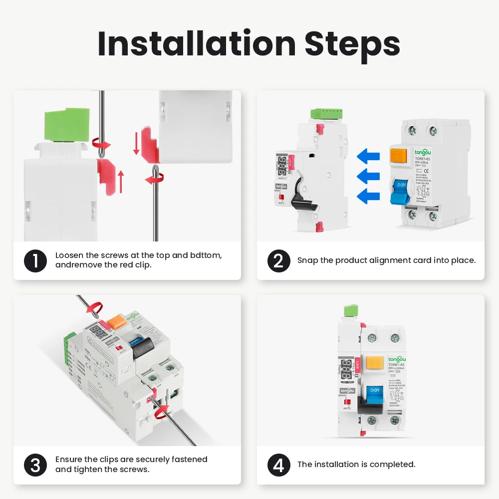 TONGOU LED MCB RCD RCCB Recloser Control Part Only for Customer to Make Replacement circuit breaker