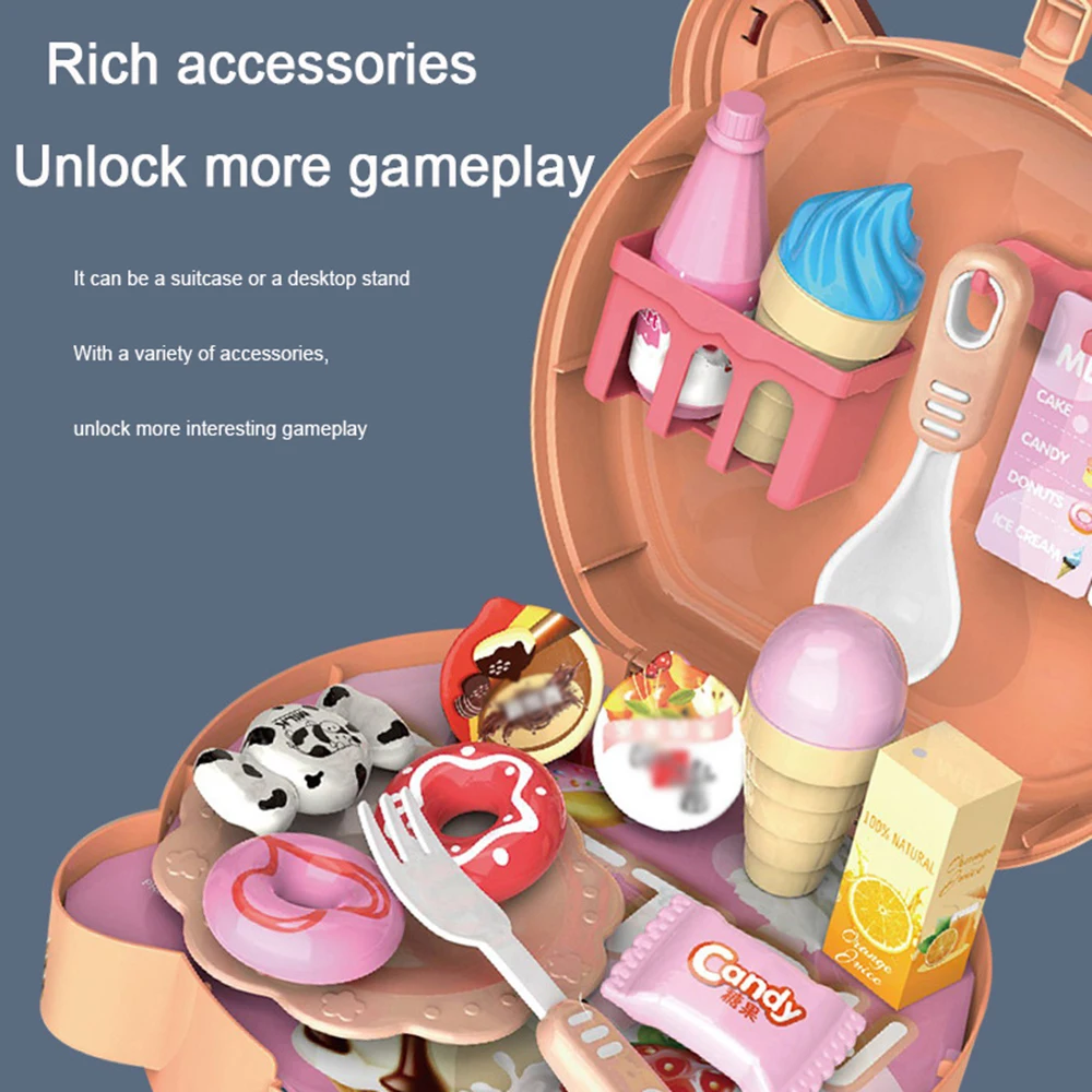 【Factory-direct】 Children Tea Meking Set Portable Suitcase Pretend Play for Girls Boys Gifts Learning Toys.