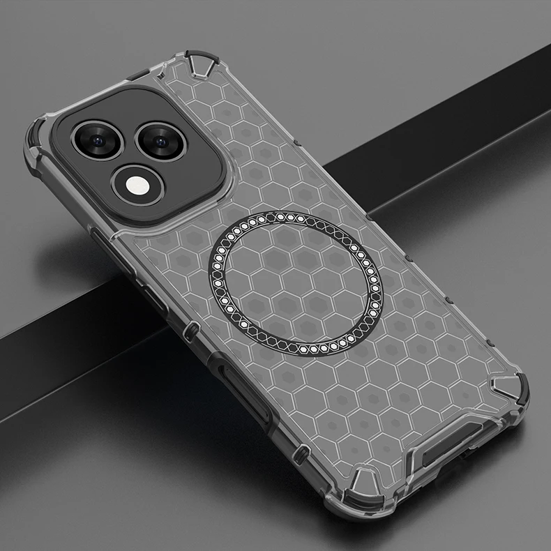 Magnetic Shockproof Clear Phone Case with Air-Cushion and Mag-Safe Compatibility