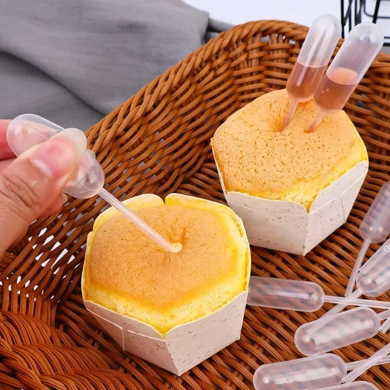 Disposable Mini Jam Dropper Cupcake Sauce Squeeze Transfer Pipettes Dropper Dessert Stuffed Cake Decor Cake Syringe