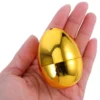 12 Pcs Golden Plastic Easter Eggshell Gift Boxes Openable Fillable Toy Eggs for Kids Easter Basket Decorations Reusable Mini 4