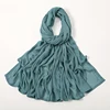 Nouveau Hijabs musulmans pour femmes écharpe mince châles unis Femme Musulman doux Viscose rayonne foulard islamique Turban bandeau 190x85 cm